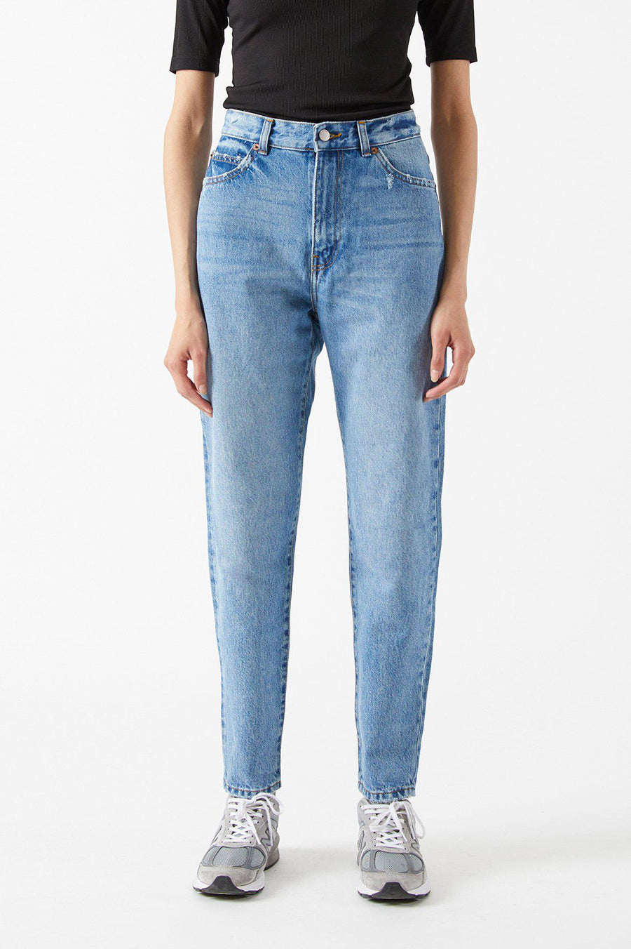 NORA JEANS- Blue jay worn hem