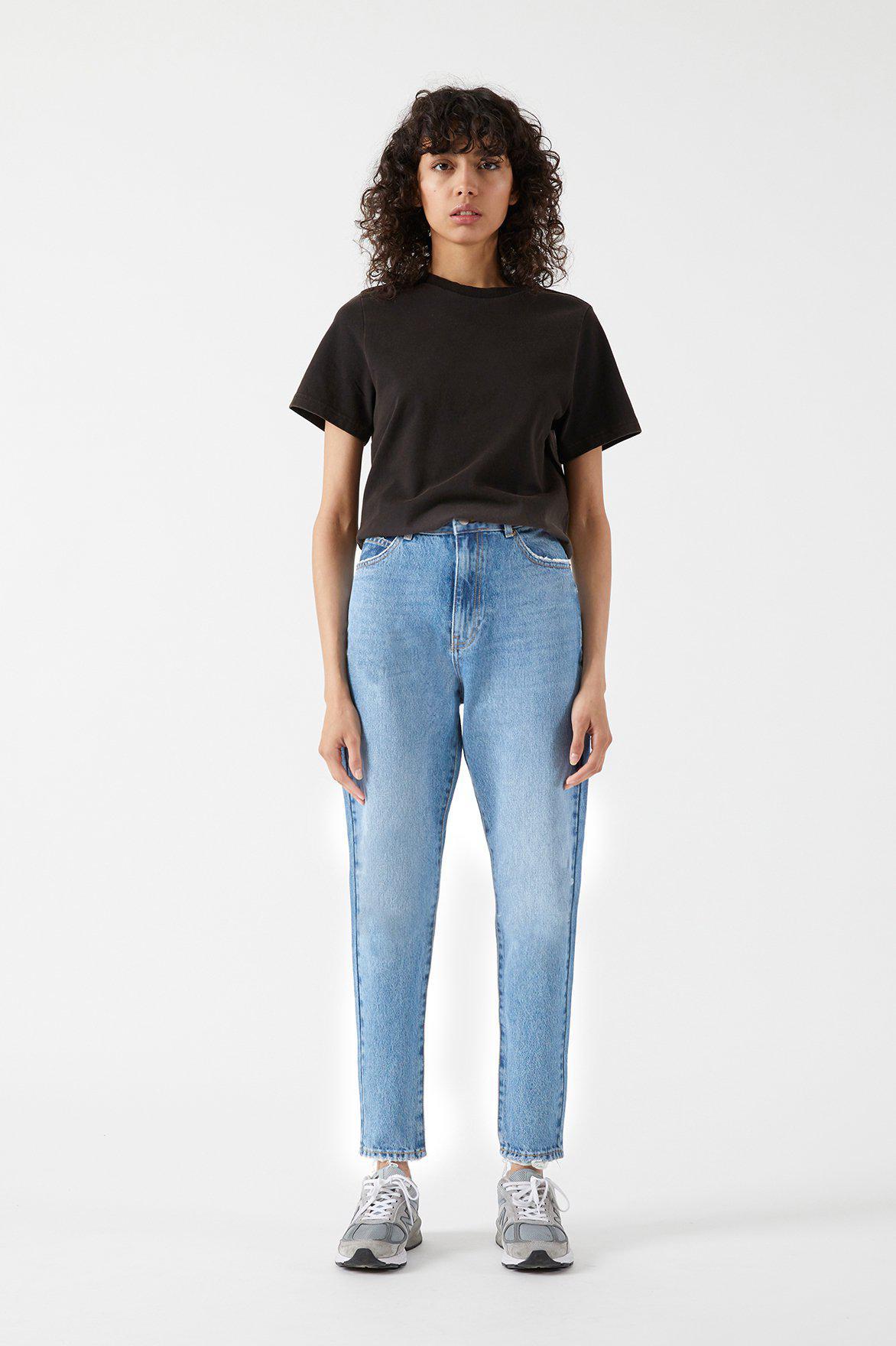 NORA JEANS- Blue jay worn hem