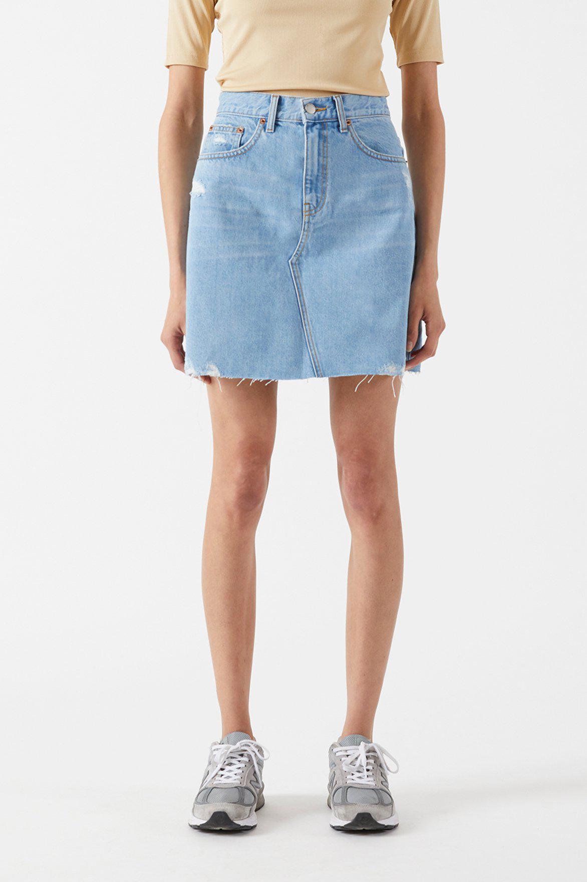 Echo Denim Skirt - Empress Light Blue Ripped