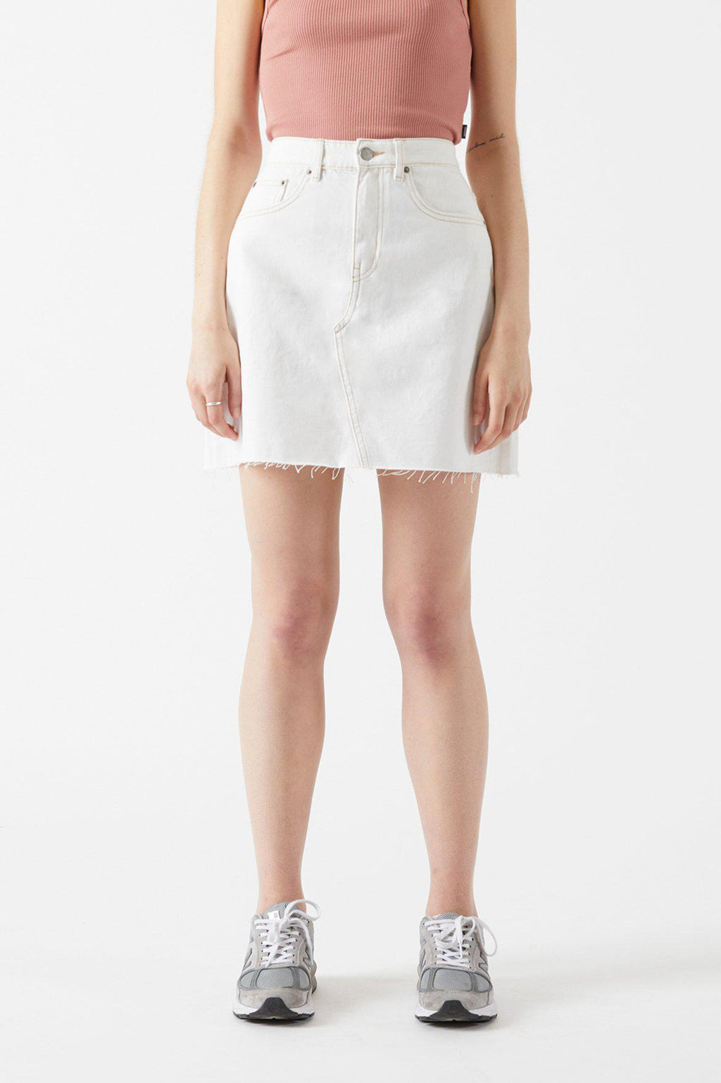 Echo Denim Skirt - Light Ecru