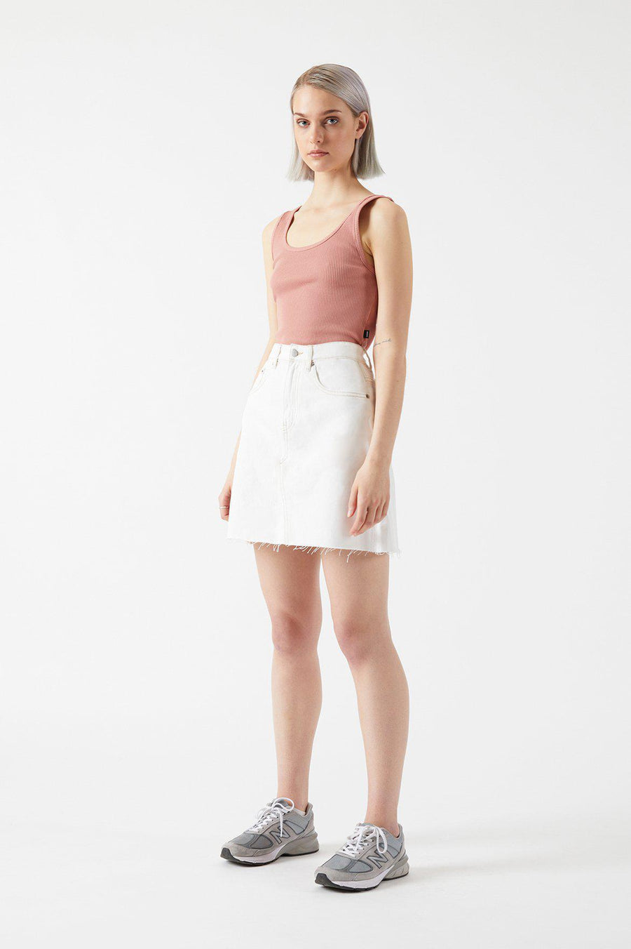 ECHO DENIM SKIRT - Light ecru