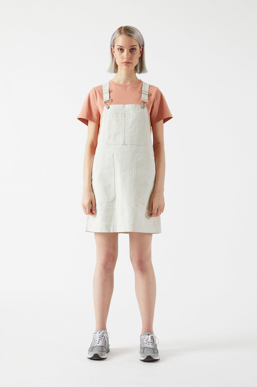 Jade Pinafore Dress - Shell