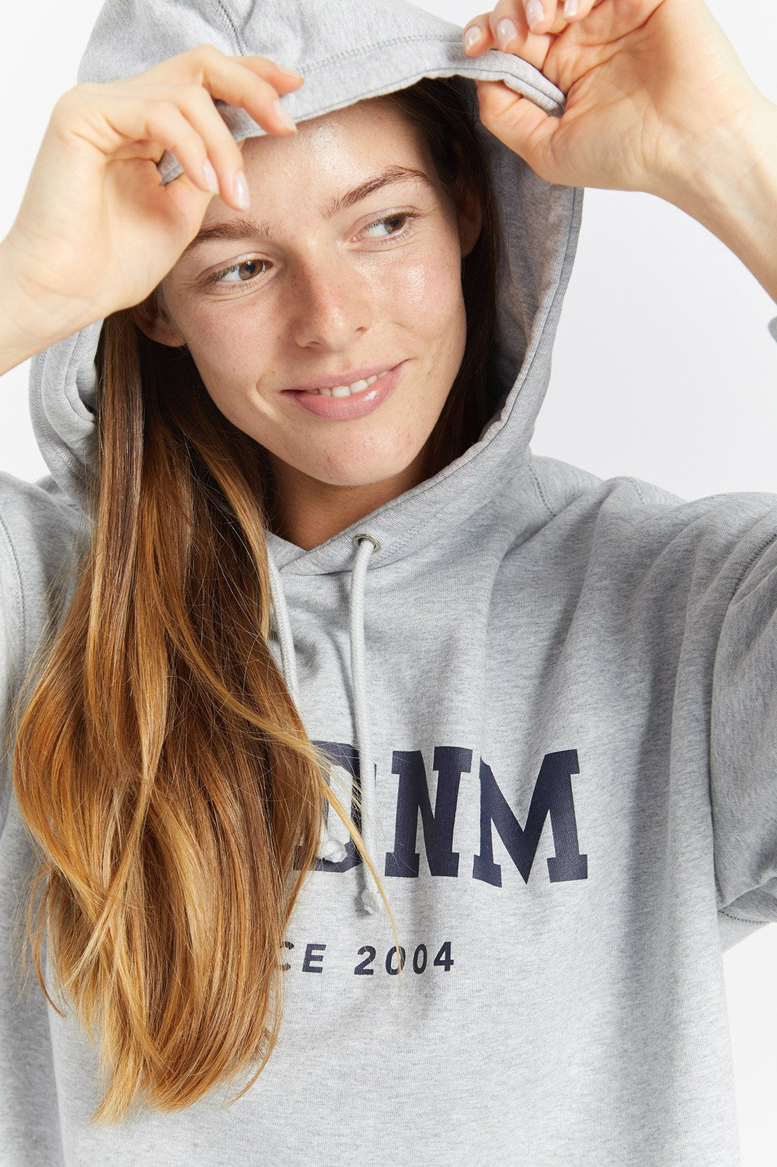 GWEN HOODIE - Grey Varsity Wordmark