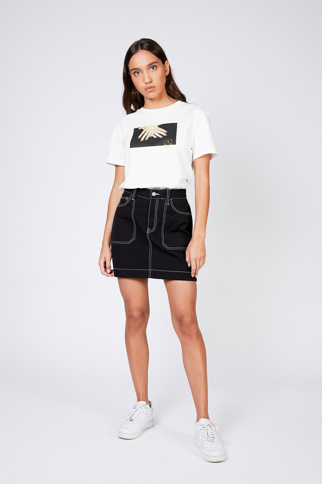 TORI WORKER SKIRT - Black